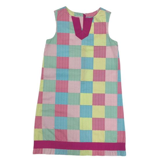Vineyard Vines Patchwork Whale Print Sleeveless Dress Girl's 10 - Picture 1 of 6